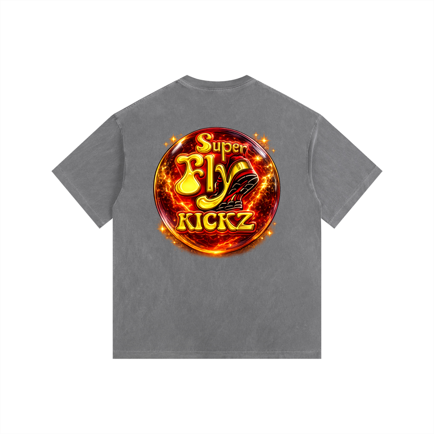 Vintage Washed Oversized Cotton T-Shirt TFW/SFK FRONT & BACK
