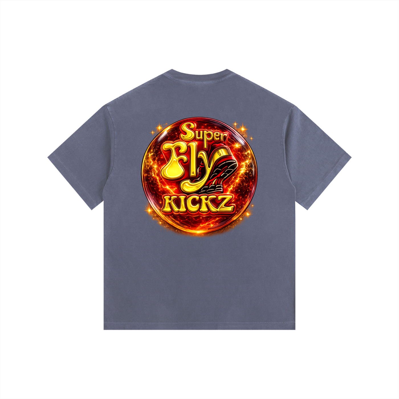 Vintage Washed Oversized Cotton T-Shirt TFW/SFK FRONT & BACK