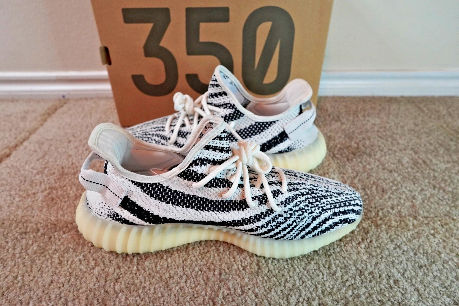 adidas Yeezy Boost 350 V2 Zebra CP9654 NEW Men's Sizes 5.5 &amp; 10.5 Authentic