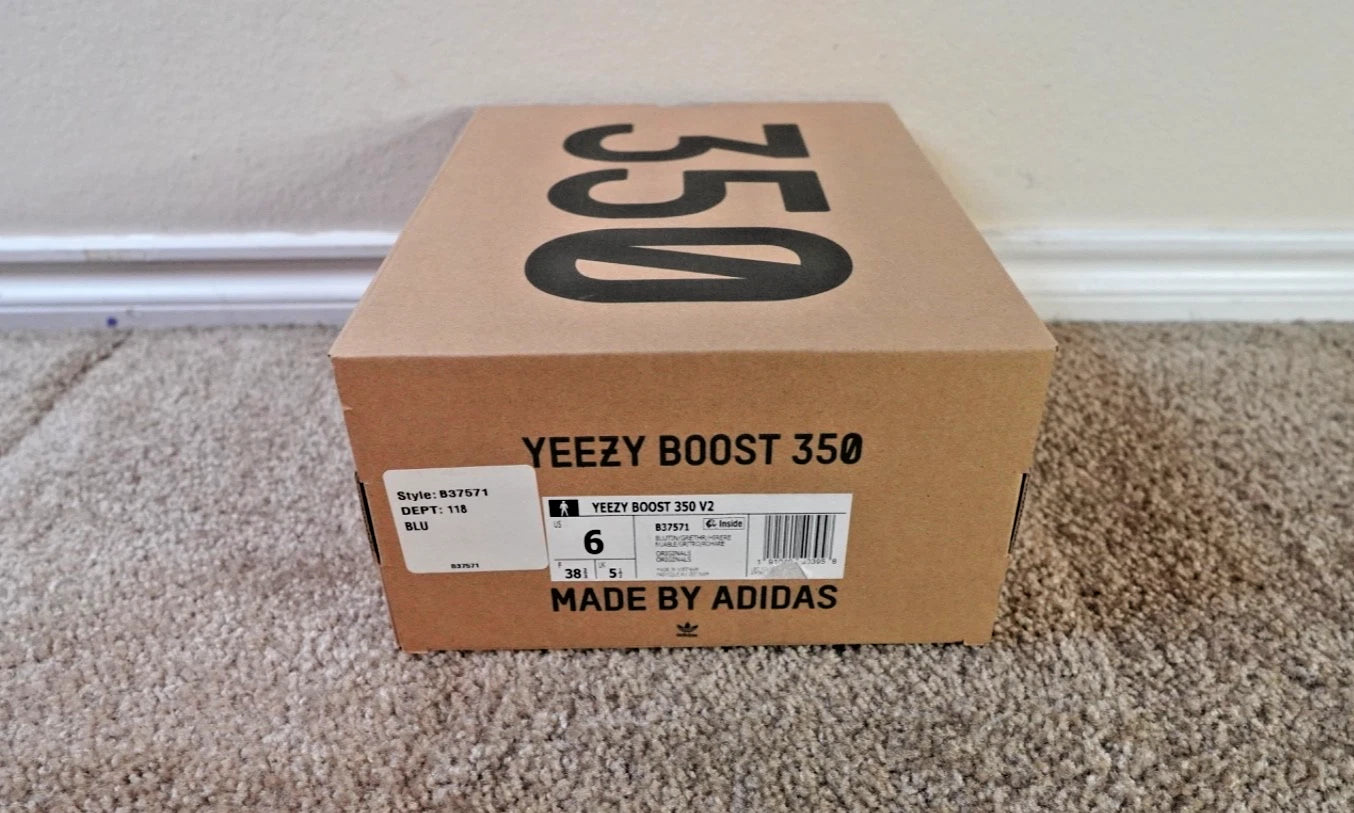 adidas Yeezy Boost 350 V2 Blue Tint B37571 NEW Men's Sizes 6 &amp; 10.5 Authentic