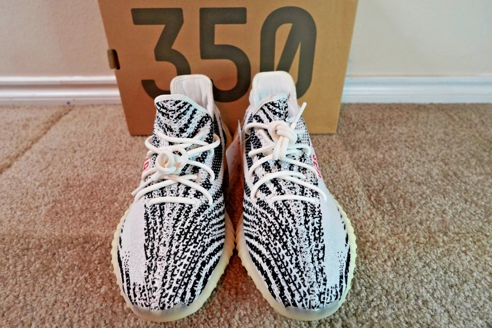 adidas Yeezy Boost 350 V2 Zebra CP9654 NEW Men's Sizes 5.5 &amp; 10.5 Authentic