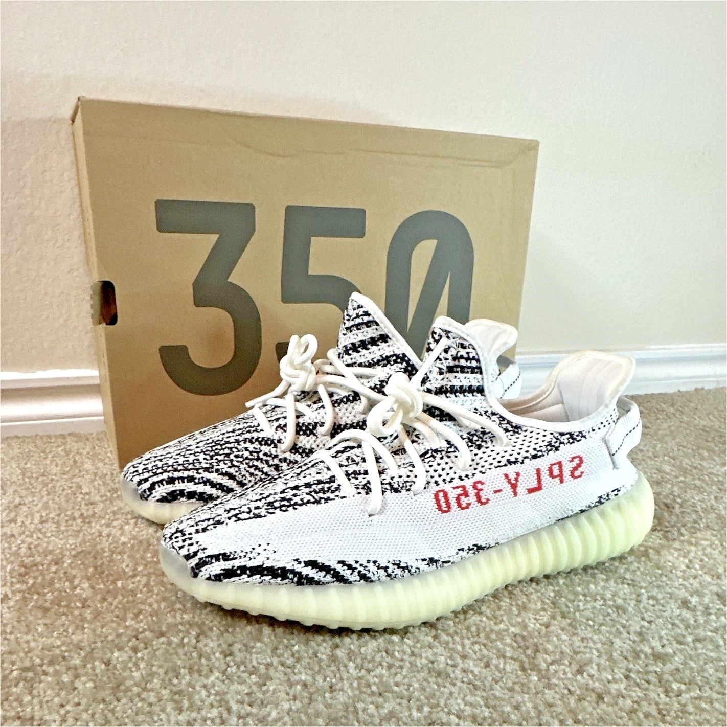 adidas Yeezy Boost 350 V2 Zebra CP9654 NEW Men's Sizes 5.5 &amp; 10.5 Authentic