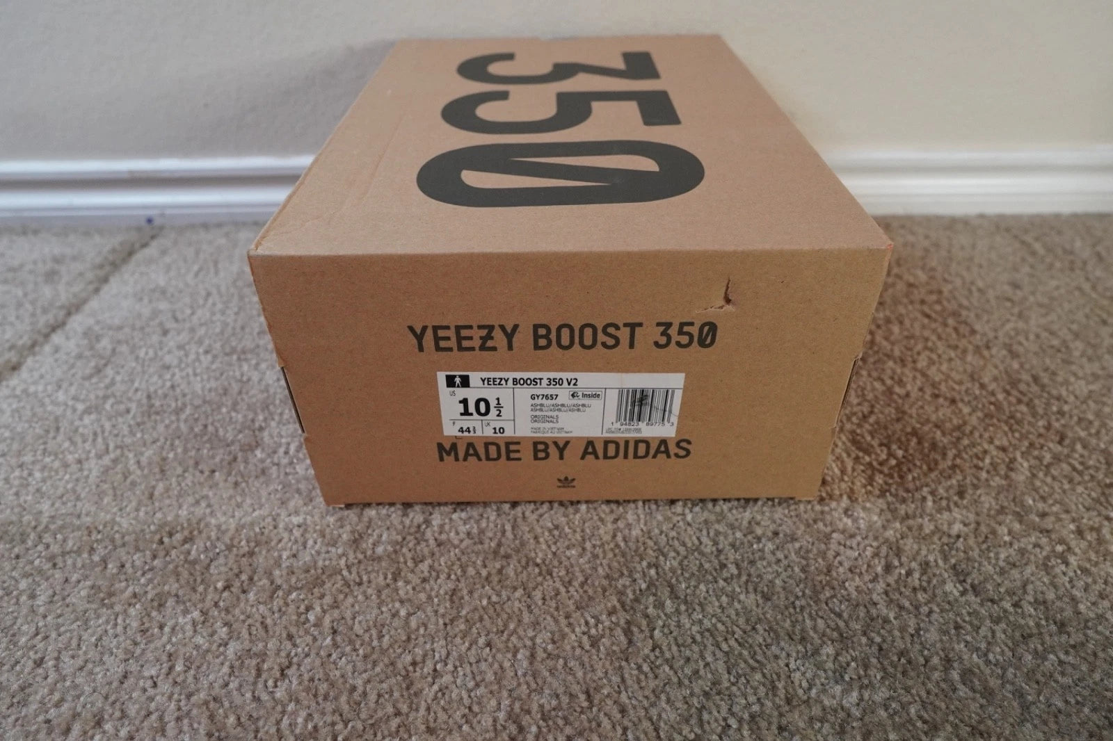 adidas Yeezy Boost 350 V2 Ash Blue GY7657 NEW Men's Size 10.5 Authentic