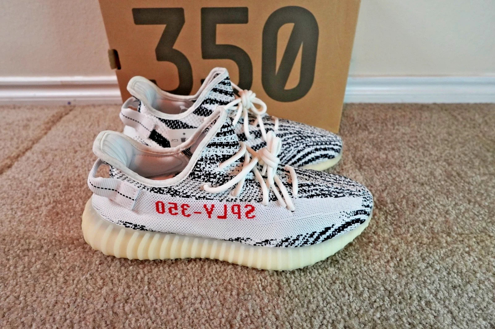 adidas Yeezy Boost 350 V2 Zebra CP9654 NEW Men's Sizes 5.5 &amp; 10.5 Authentic