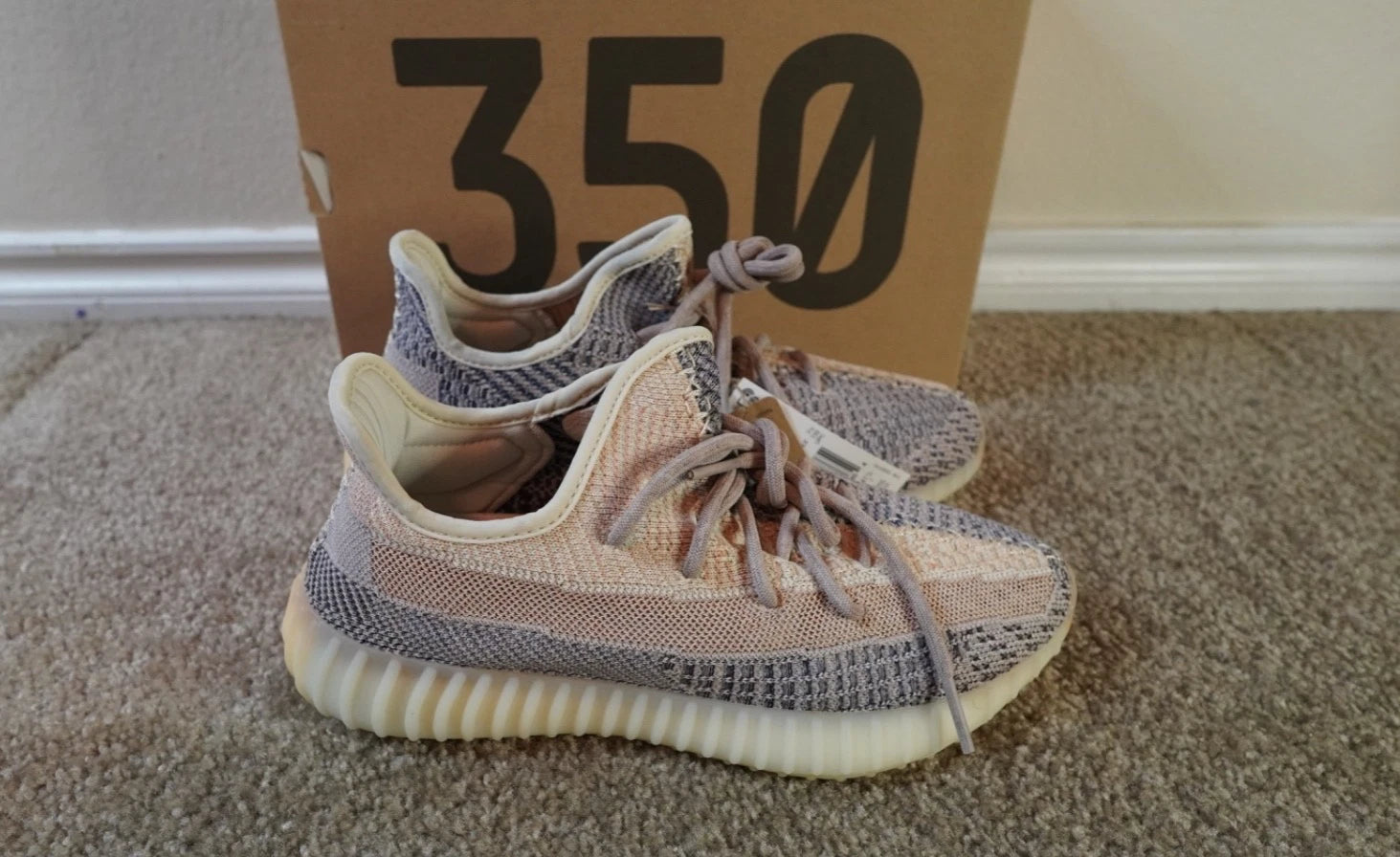 adidas Yeezy Boost 350 V2 Ash Pearl GY7658 NEW Men's Size 8 Authentic