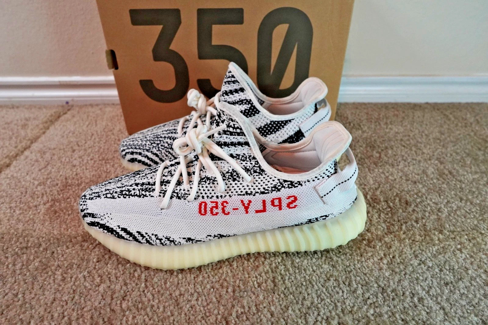 adidas Yeezy Boost 350 V2 Zebra CP9654 NEW Men's Sizes 5.5 &amp; 10.5 Authentic